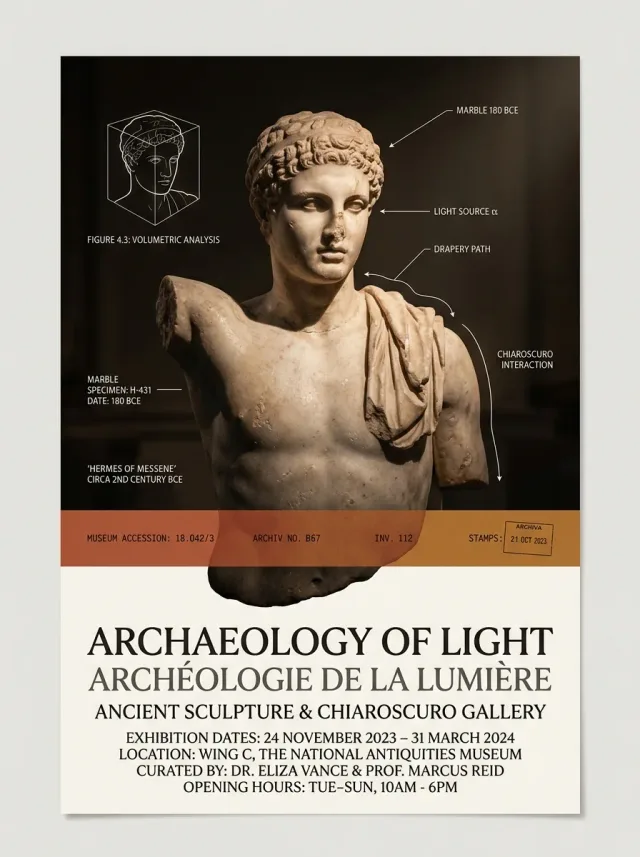 Museums-Facettiertes Plakat - Generiertes Bild